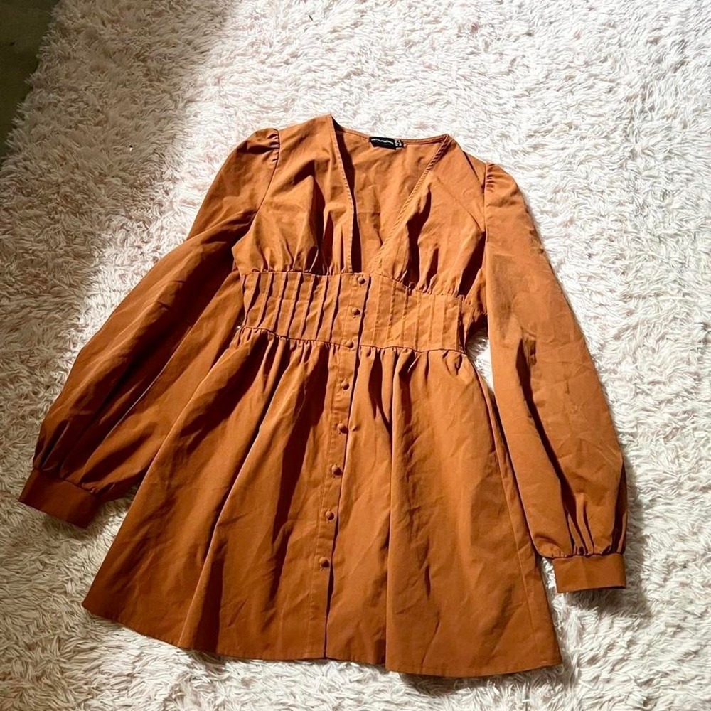 Brown Corset Feminine Skater Dress Womens 6 Urban Indie Cottage Core Hipster